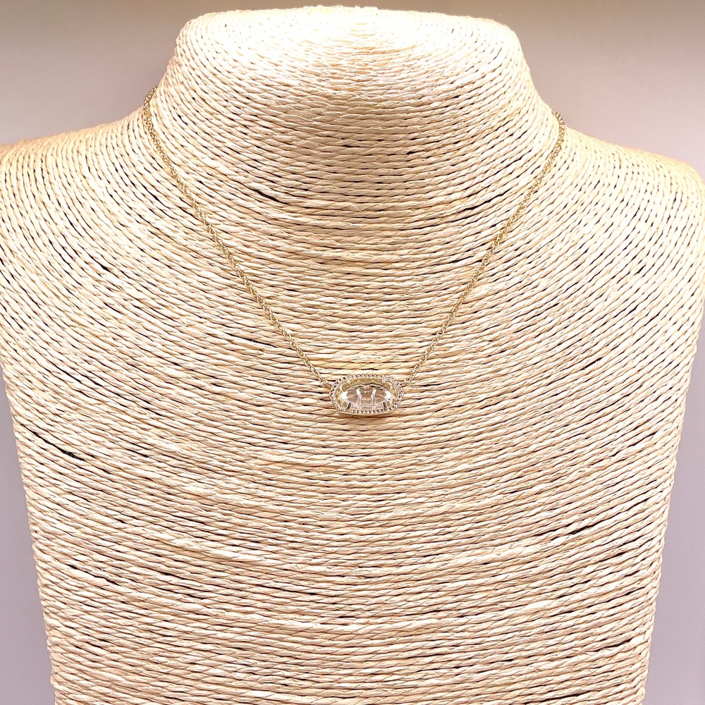 KENDRA SCOTT ELISA Pendant Necklace With Drusy Stone 15” With 2.5” Extender - Picture 3 of 3